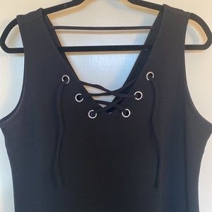 Black Casual Smock Dress